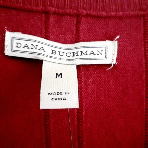 Dana Buchman Viva Wine Red A-Line Silhouette Flowy 3/4 Sleeve Midi Dress Med NWT - Picture 9 of 15